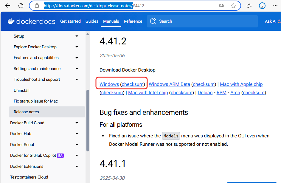 Download and install Docker Desktop for Windows